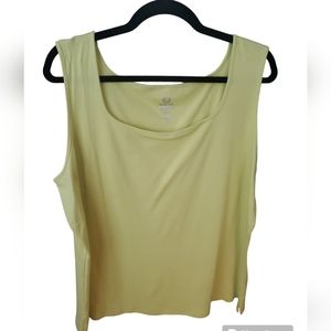 Ruby Rd. Celery green tank top